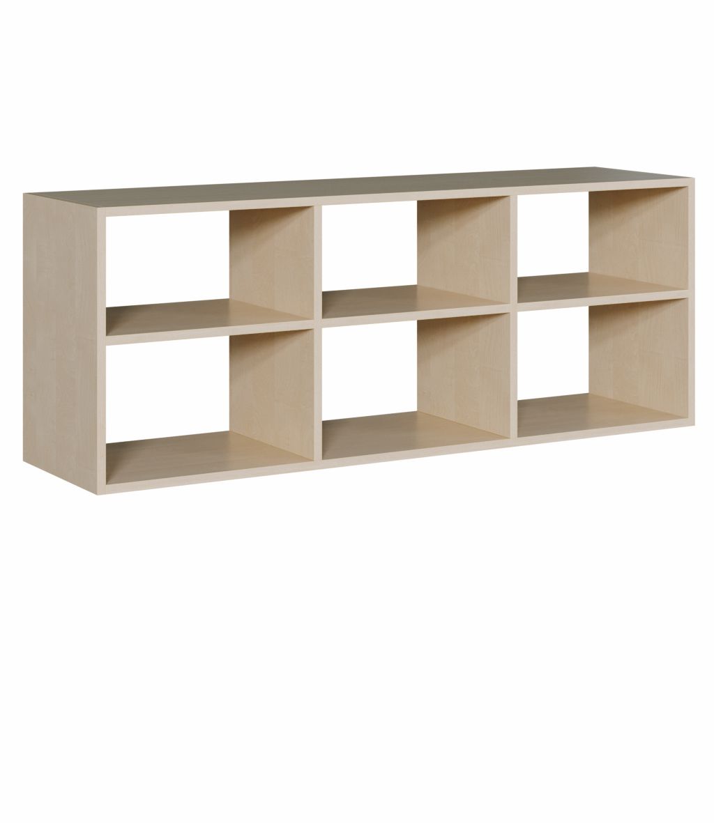 K Aufsatz für Raumteilerschrank, 6 offene Fächer